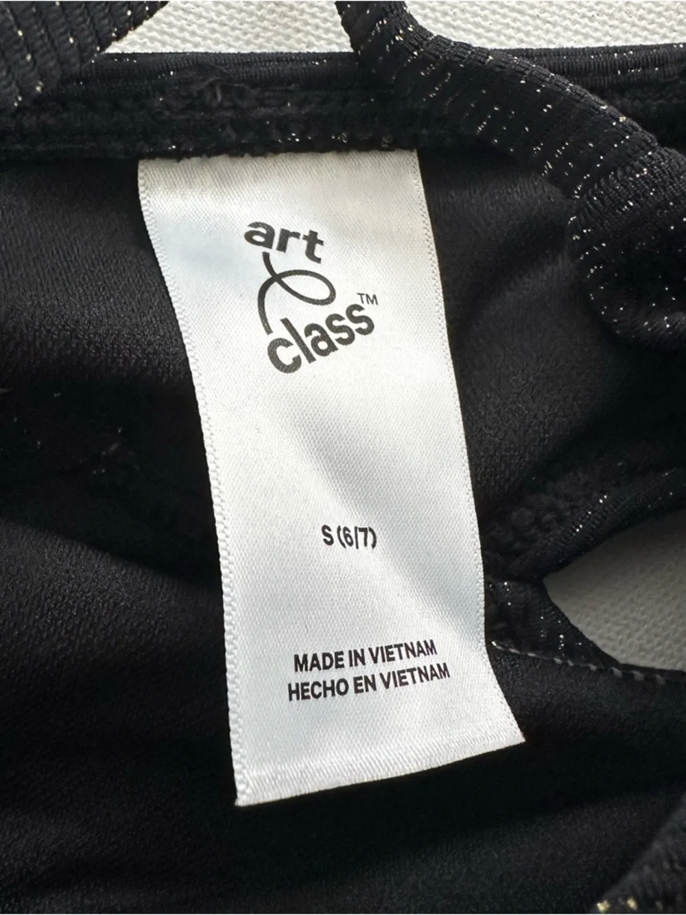 art class Black Sparkle One-Piece Swimsuit Size (6/7)